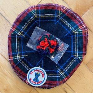 Vintage autocap tartan hat